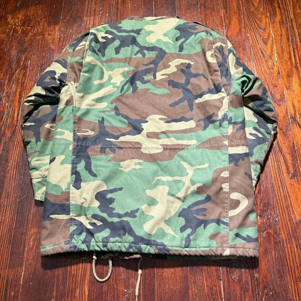 VTG‎ Military Jacket Boys Large 14-16 Field Cold Weather Coat Camo Lined Army